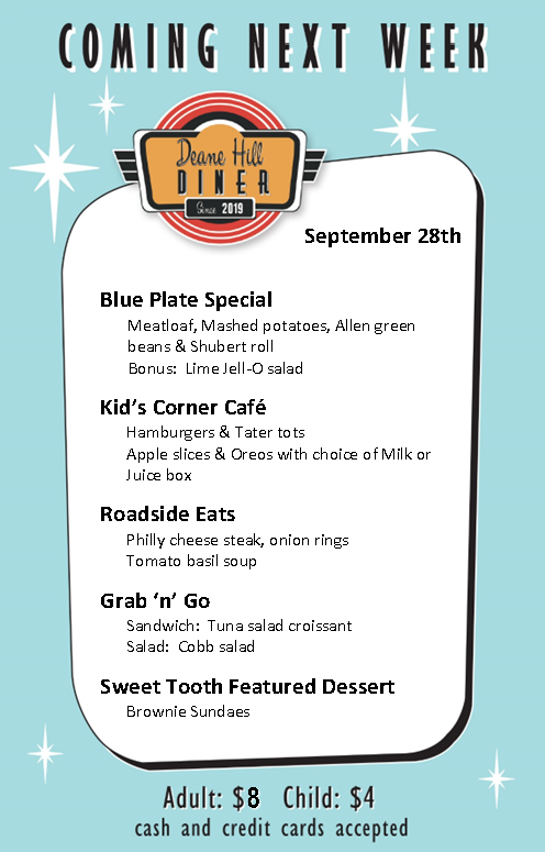 DHD Menu display for 2022 September 28th