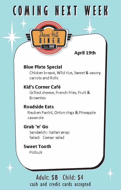 DHD Menu display for 2023 April 19th